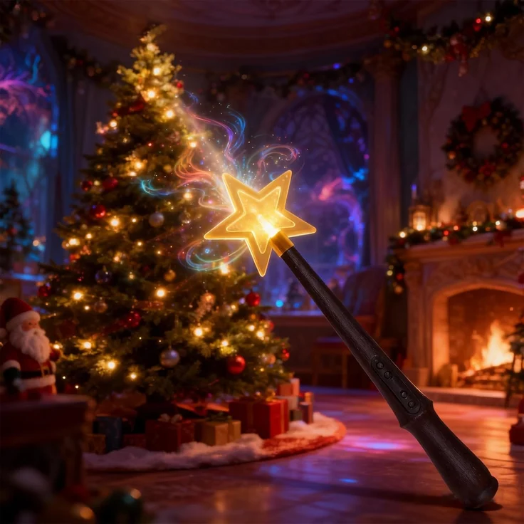 Salcar LED-Lichterkette Weihnachtsbaum Lichterkette 8 Girlanden mit Zauberstab Fernbedienung, 2m 280er LED Christbaumbeleuchtung für 150cm bis 240cm Tannenbaum – Bild 9