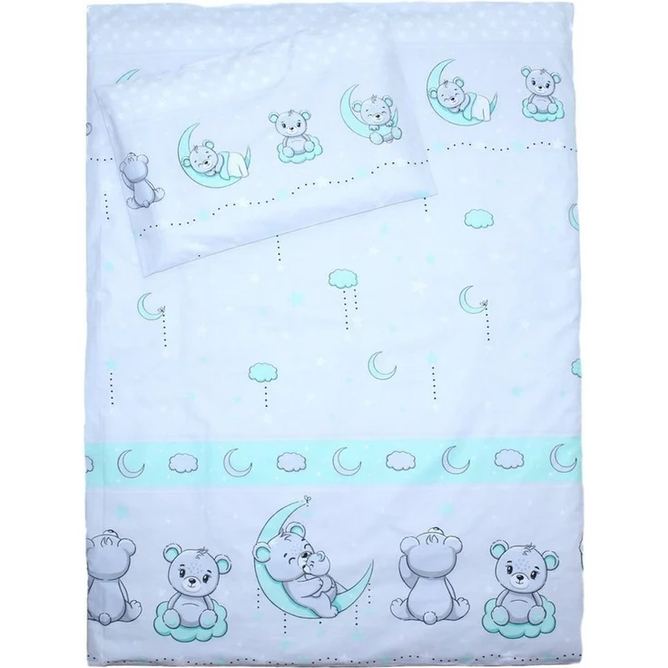 Primawela Babybettwäsche 3 teiliges Baby Bettset mit Bettwäsche und Nestchen für Bett 70x140 cm – Bild 2
