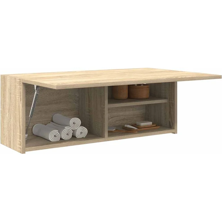 vidaXL Bad-Wandschrank Sonoma-Eiche 80x25x30 cm Holzwerkstoff 860078 – Bild 1