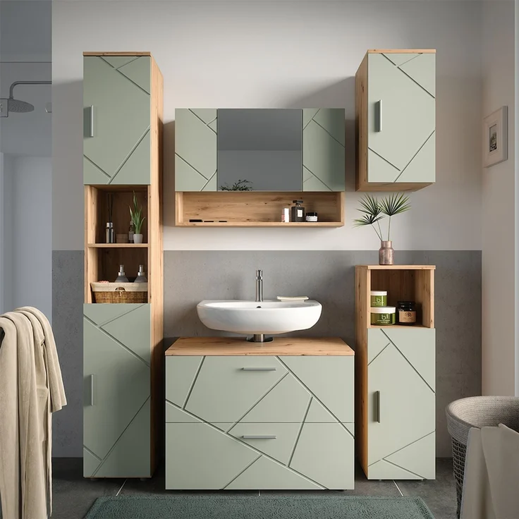 Midischrank Irma Salbeigrün 30 x 59 cm Vicco – Bild 6