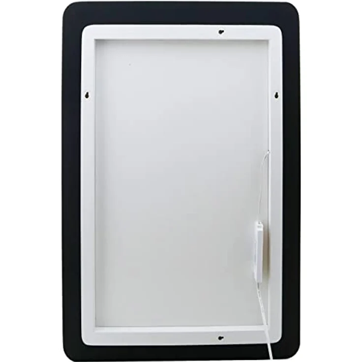 BD ART Luna_ZR Wandspiegel 50x70 cm, Badspiegel mit LED-Beleuchtung, Ganzkörperspiegel mit abgerundeten Ecken und natürlichem Spiegelglas – Bild 3