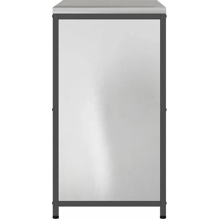 vidaXL Küchenaufbewahrung mit Regal Silber 60 x 50 x 92 cm Stahl 874986 – Bild 7