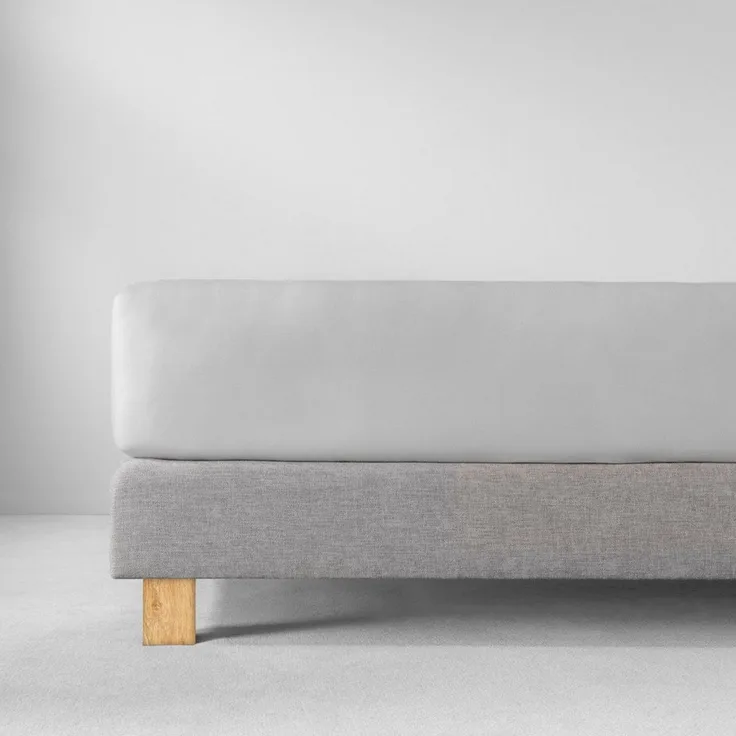 Estella Zwirn-Jersey Spannbettlaken Zwirn-Jersey Spannl 150x200 Exquisit silber