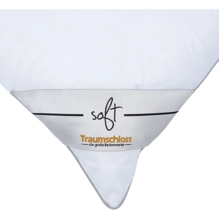 Traumschloss Microfaserkissen Soft, Füllung: 100% 3D Soft-Polyesterfaser, Bezug: Soft-Feinbatist aus 100% Baumwolle, Rückenschläfer, Seitenschläfer, Bauchschläfer, optimale Unterstützung und Formbeständigkeit – Bild 2