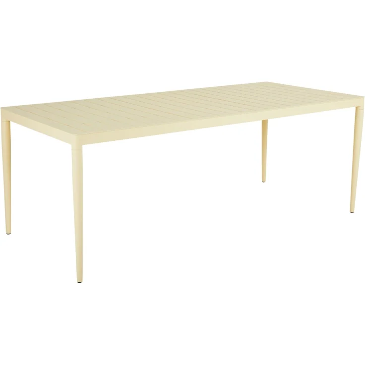 Gartenesstisch Bigby, aus Aluminium, modern rechteckig, lemon gelb, für 6–8 Personen
