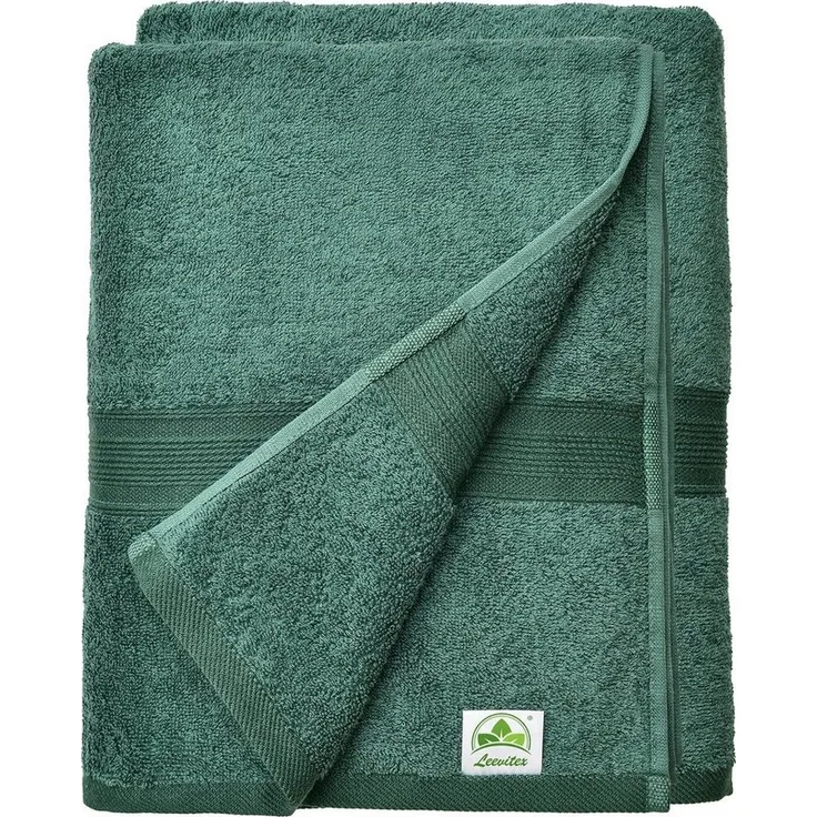 leevitex® Duschtuch Flauschiges 2er Set 100% Baumwolle – extra saugfähig, 70x140 cm – Pflegeleicht, langlebig & sanft zur Haut