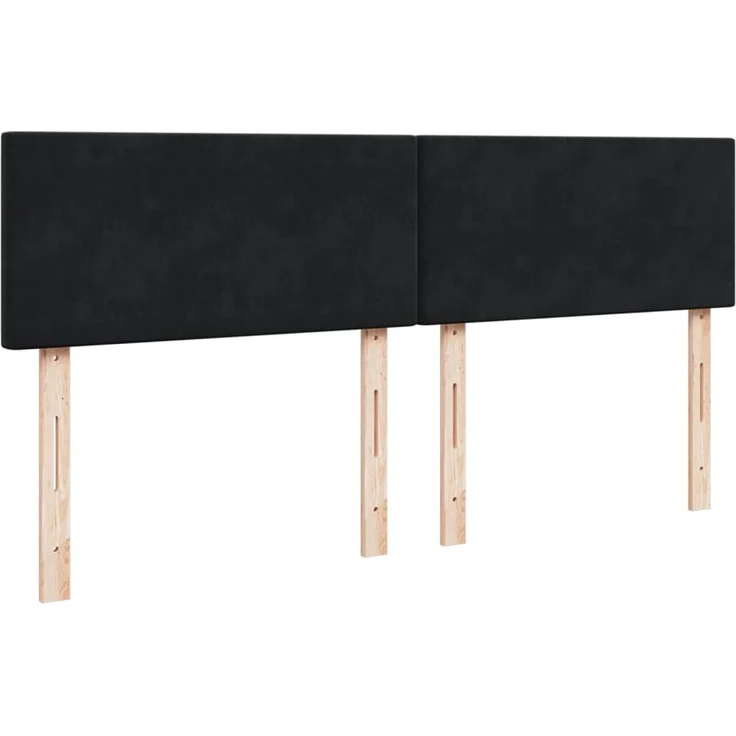 vidaXL Boxspringbett mit Matratze Schwarz 200x200 cm Samt 3288698 – Bild 9