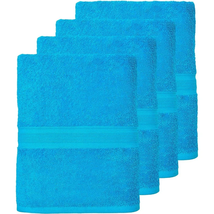 leevitex® Handtuch Frottee 4er Set, 50 x 100 cm, hochwertig verarbeitet & fusselfrei – Bild 2