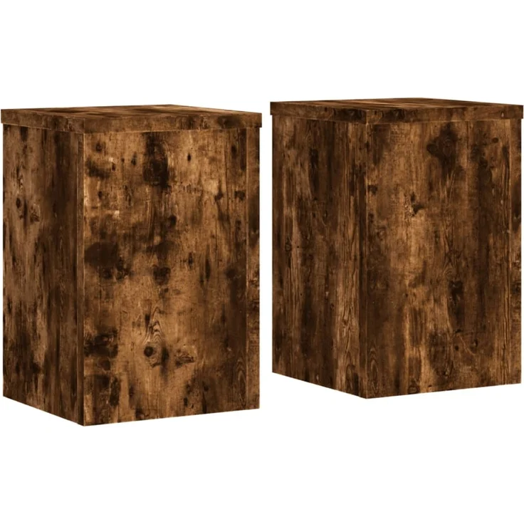 vidaXL Pflanzenständer 2 Stk. Räuchereiche 20x20x30 cm Holzwerkstoff 852901 – Bild 2