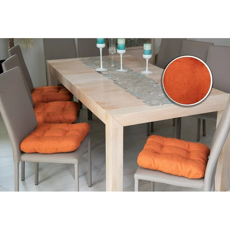 sunnypillow Stuhlkissen 4er Set Stuhlkissen 45x45 cm Bequeme 8cm, Polsterauflage Auflage für Stühle / Bänke – Bild 3