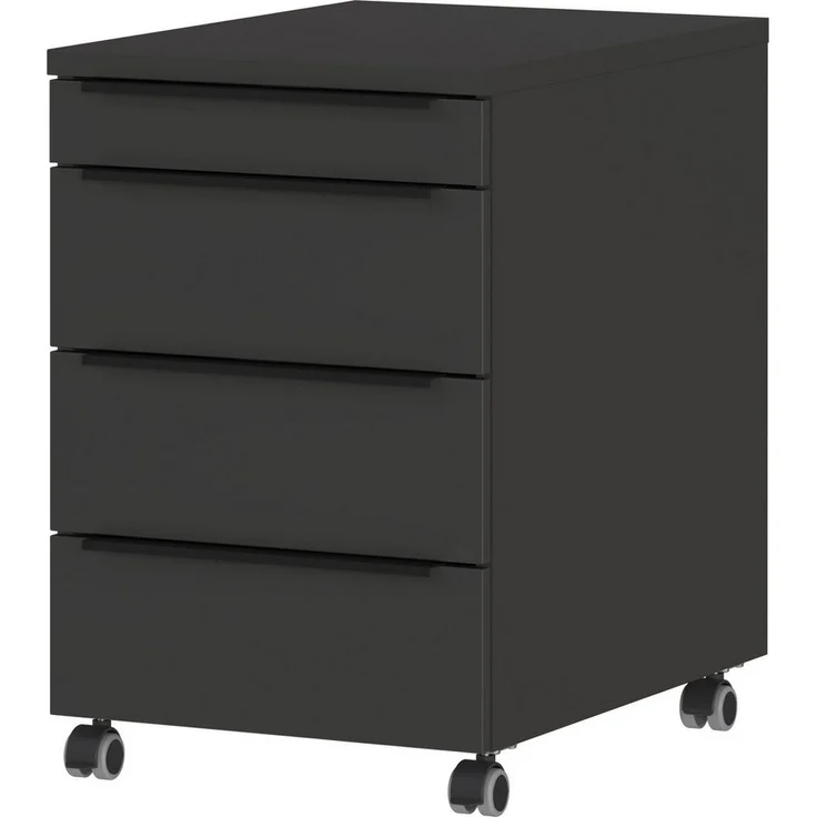 GERMANIA Rollcontainer Mailand, mit 4 Schubladen, optional mit Schubladendämpfung, Utensilienfach, 42x63 cm, Made in Germany – Bild 2