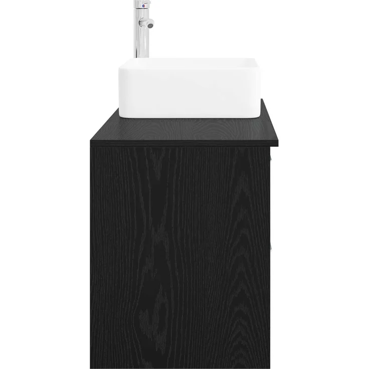 vidaXL Badezimmerschrank-Set 2 stk. Schwarz Eichen-Optik 3403881 – Bild 5