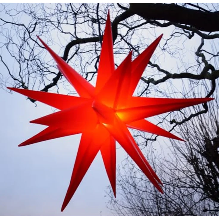 Guru-Shop LED-Stern für außen 3D Außenstern Kaspar, Weihnachtsstern,., Leuchtmittel inklusive – Bild 2