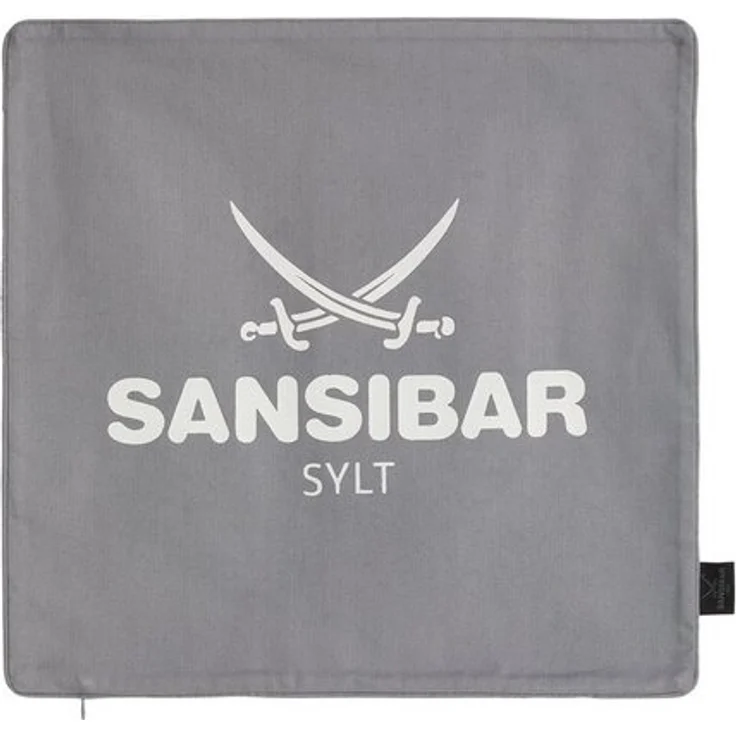 Sansibar Sylt Kissenhülle Kissenbezug Sansibar Sylt Kissenhülle, Sansibar Logo Druck, 45x45 cm, mit Logo-Schriftzug, mit verdecktem Reißverschluss – Bild 4