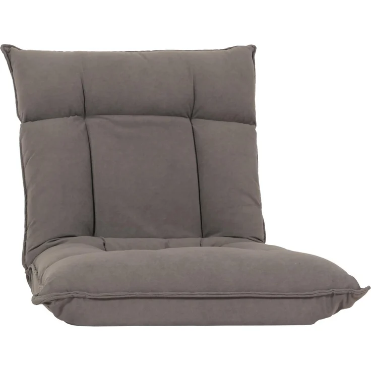 Bodensessel HWC-N44, Relaxsessel Bodenkissen Bodensofa Klappsessel 6 Relaxpositionen, stabiles Gestell Samt ~ dunkelgrau – Bild 5