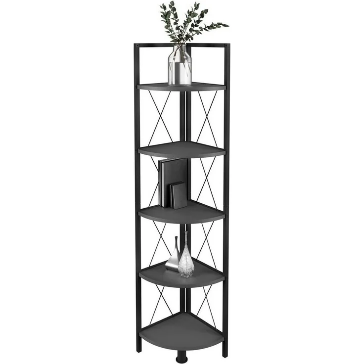 VCM Standregal Insasi 919833 Anthrazit H. 160 x B. 34 x T. 34 cm – Bild 5