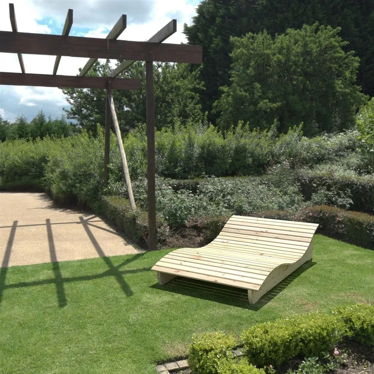 Gartenliege "Relax-Gertl" (Zirbe) 1-teilig Liegebreite 120 cm Himmelsliege – Bild 3