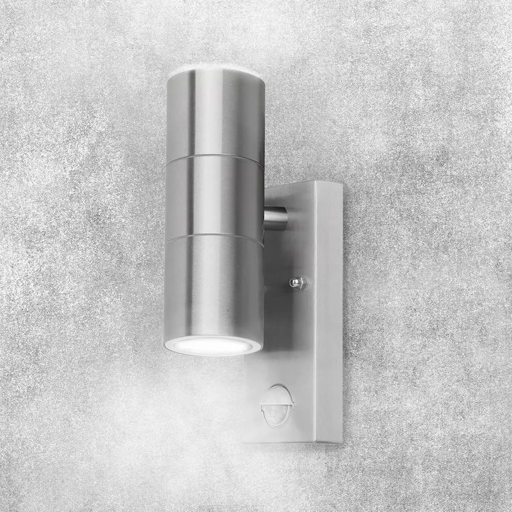Grafner Außen-Wandleuchte Wandlampe mit Bewegungsmelder Edelstahl Up&Down 26APIR, Bewegungsmelder, ohne Leuchtmittel, Je nach Leuchtmittel – Bild 2