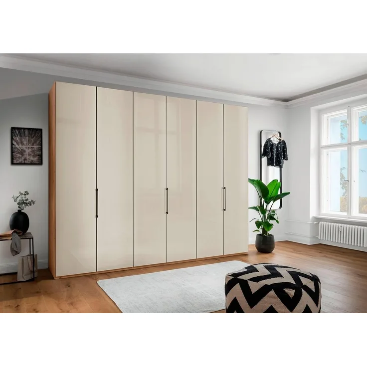 WIEMANN Kleiderschrank Monaco, Kleiderschrank, Schrank, Wäscheschrank, mit edler Glasfront (2 Breiten, 2 Höhen 216/236 cm auswählbar, MADE IN GERMANY) hochwertigen Beschläge inkl. Türdämpfung, variable Inneneinteilung