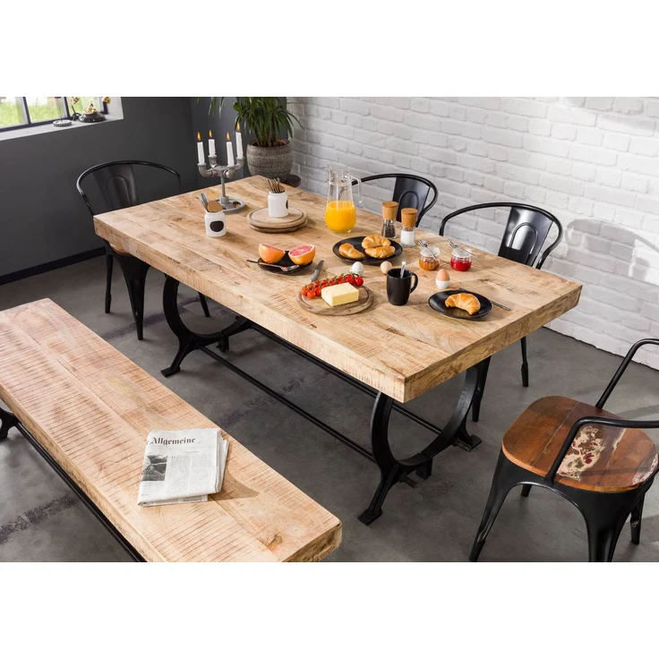 Esstisch Altholz 240x100x80 lackiert INDUSTRIAL #30 – Bild 2