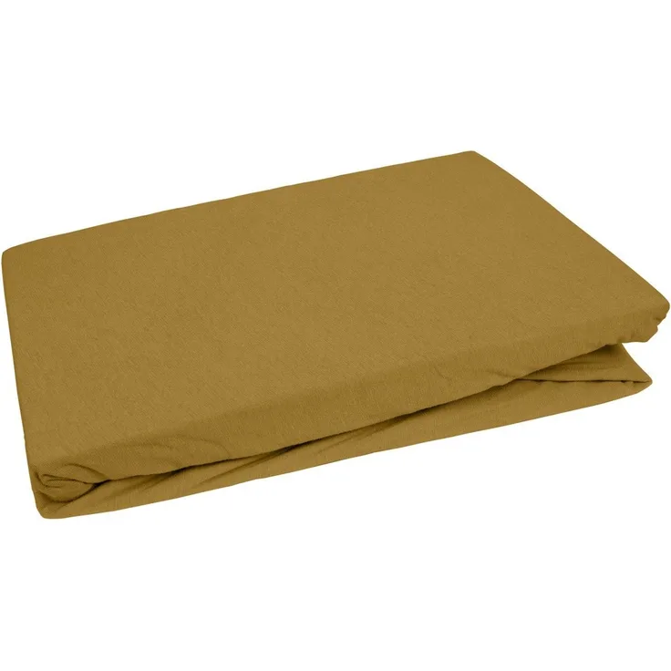 Jersey Spannbettlaken gold 270x200 - 280x200 cm Höhe bis 35cm