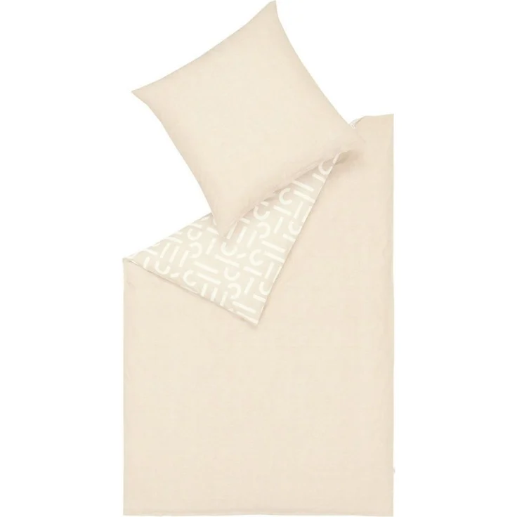 Esprit Bettwäsche FLANELL Winter Bettwäsche, Baumwolle, 1 teilig, 135 x 200 cm in Beige