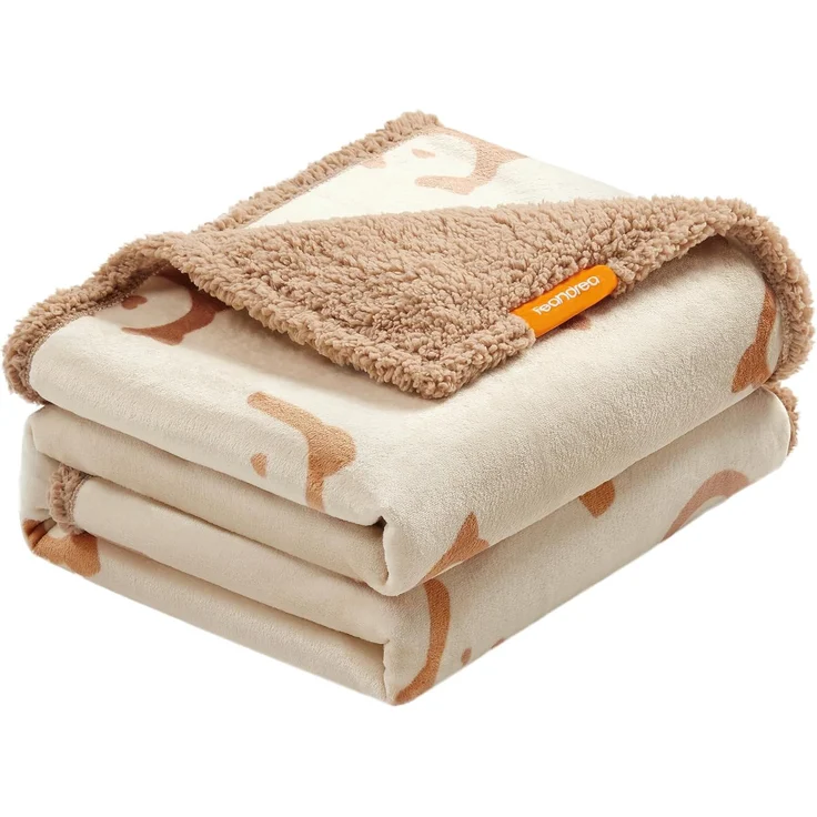 Feandrea Haustierdecke, wasserdicht, Sherpa Fleece, Beige, XXL (203x152 cm)