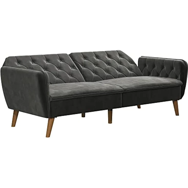Tallulah Schlafsofa 3-Sitzer aus Samt Grau – Bild 6