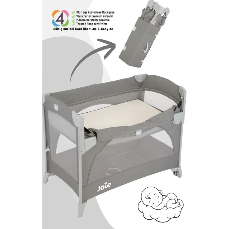 Joie Kubbie Sleep Reisebett Foggy Gray