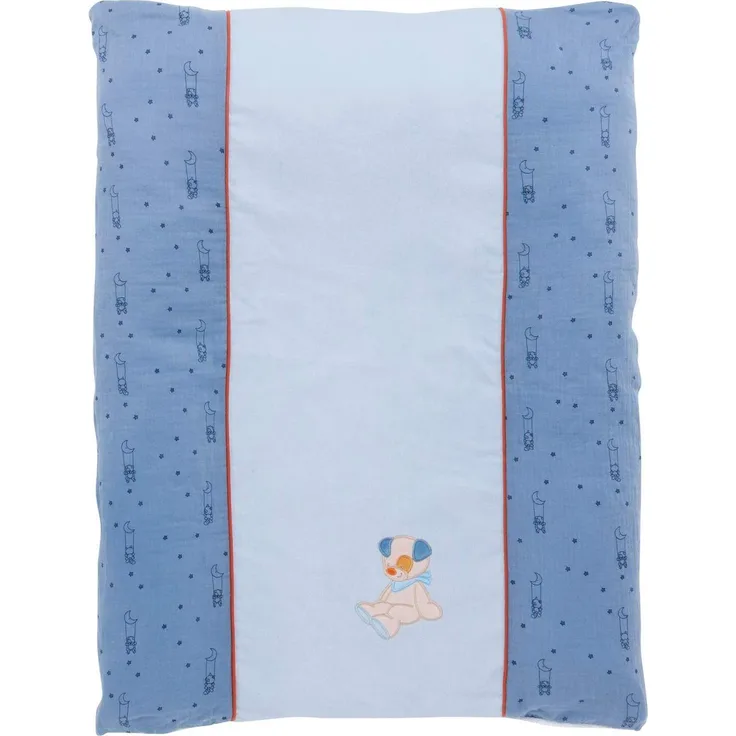 Nattou Wickelauflagenbezug Hund Jim, 50x70 cm, Jim und Bob, Blau