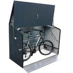 tepro Trimetals Metallgerätehaus Fahrradbox mit klappbarer Einfahrtsrampe für bis zu 3 Fahrrädern, anthrazit
