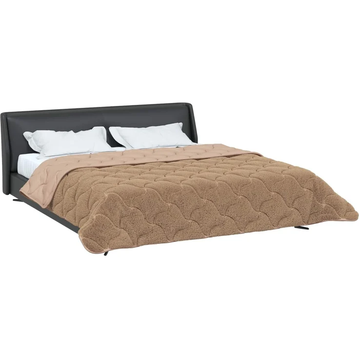 vidaXL Winterbettdecke Taupe 200x220 cm Mikrofaser und Teddy-Fleece 42026357 – Bild 3