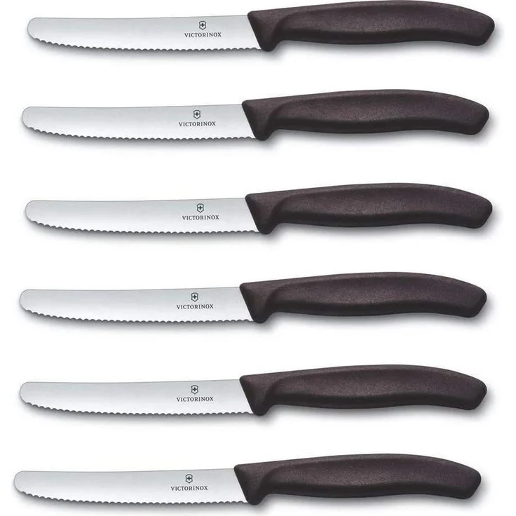 6 Stück Victorinox Tafelmesser Swiss Classic Grau / Braun Sonderedition – Bild 1
