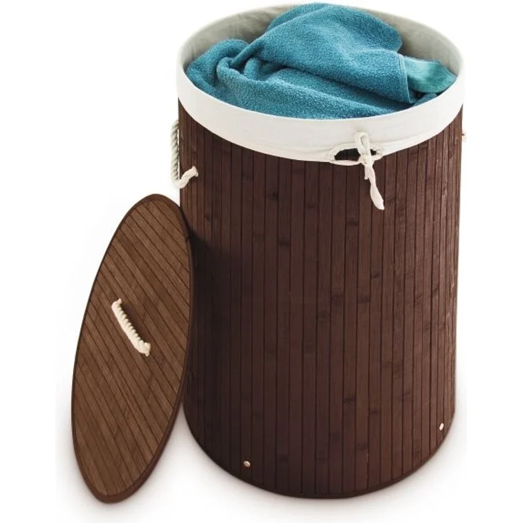 Wäschekorb Bambus rund – Bild 1