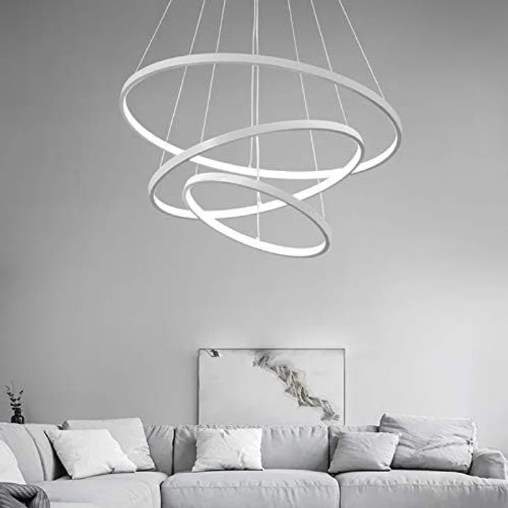 Euroton LED Pendelleuchte LED Pendelleuchte 2130 LED Hängelampe mit Fernbedienung, LED fest integriert, kalt - warm, 7000 k - 3000 k stufenlos einstellbar – Bild 1