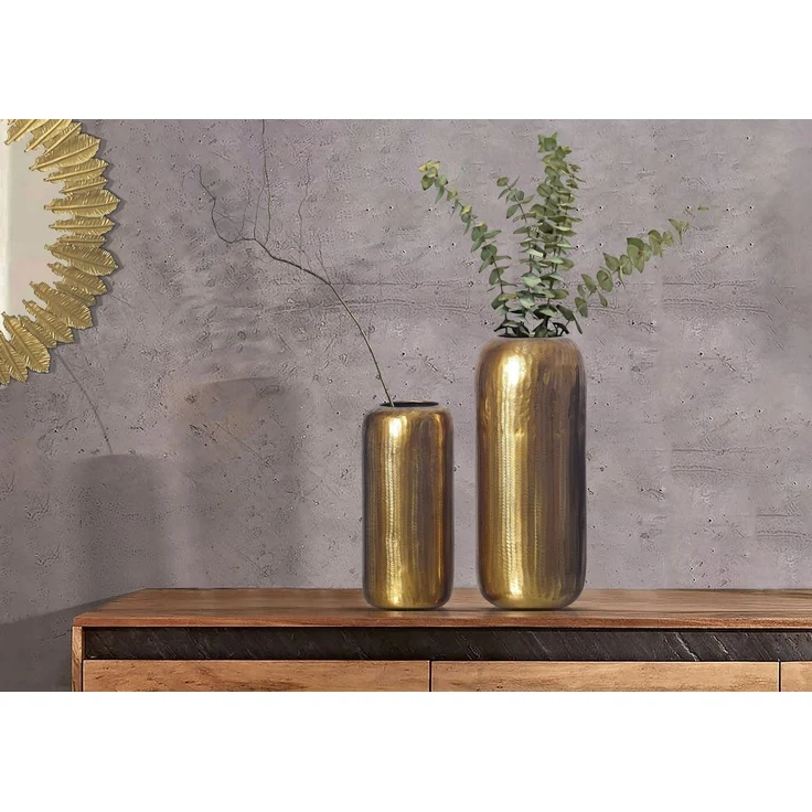 Dekovase >WL7.173< (2-teilig) in Gold, Aluminium - 40x16cm (HxD) – Bild 3
