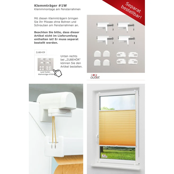 Lysel - Qualitätsplissee Crush Tageslicht apricot - Plissee in der Größe (BxH) 50cm * 130cm – Bild 9