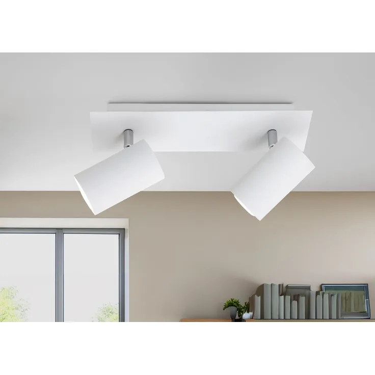 LED Deckenstrahler Weiß 2-flammig, Breite 30cm