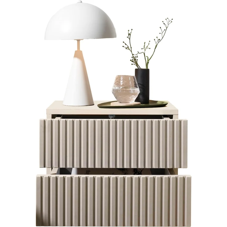 Nachtkommode >TABONI< 2 Schubladen, Wandmontage, Kaschmir - 42x28x30cm (BxHxT) – Bild 8