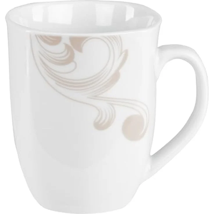 van Well Becher 6er Set Kaffeebecher Festivo weiß 300-350ml Jumbo-Tasse Weihnachten, Porzellan – Bild 2