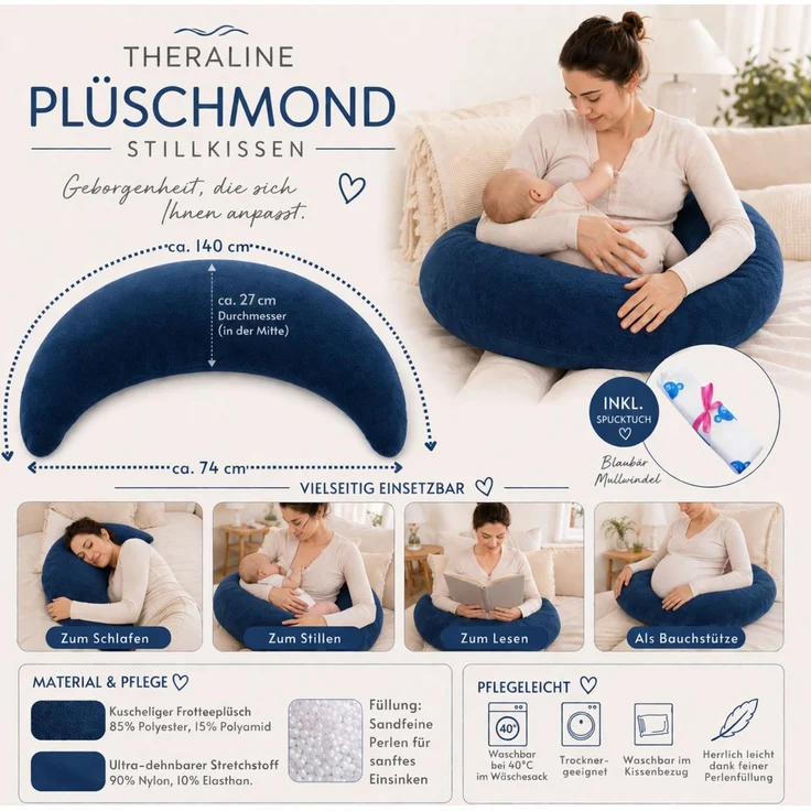Kinderhaus Blaubaer Stillkissen Plüschmond Stillkissen TOP – Bild 4