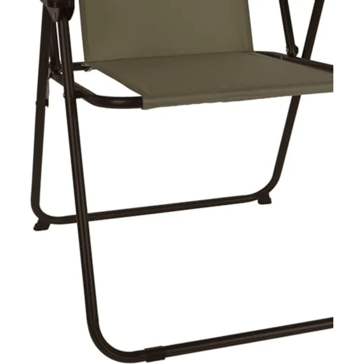 Campingstuhl Klappstuhl Anglerstuhl Stoff Oxfort Metall Olivegrün – Bild 6