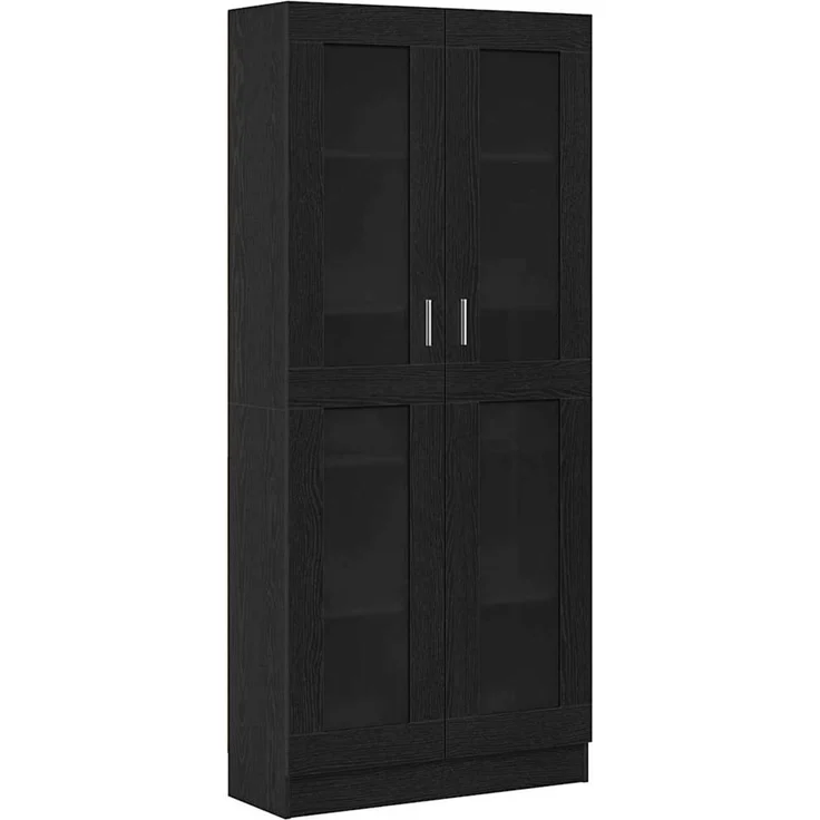 vidaXL Bücherregal 82,5 x 30,5 x 185 cm Schwarz Eichen-Optik 3329277 – Bild 2
