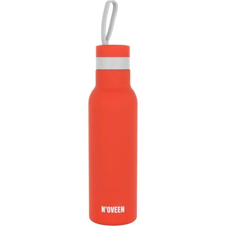 NOVEEN Satin Edelstahl Thermoflasche | 500 ml, Rot