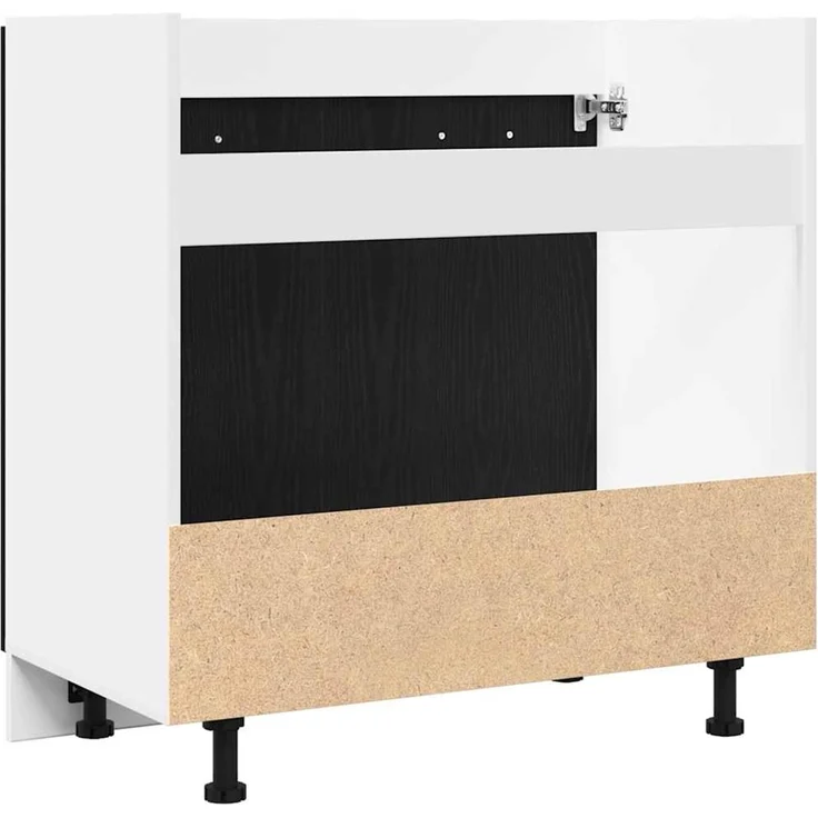 vidaXL Unterschrank für Spüle Schwarz Eiche 80x46x81,5 cm Holzwerkstoff 863227 – Bild 8