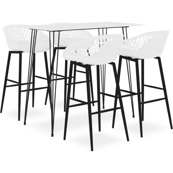 vidaXL 5-tlg. Bar-Set Weiß 3057404
