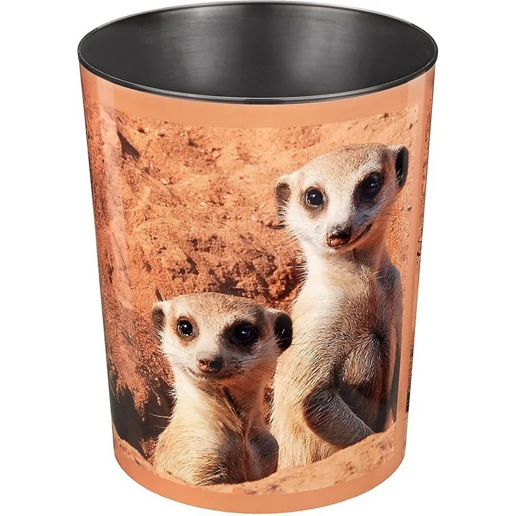 Läufer Papierkorb Motivposter 13 Liter Erdmännchen