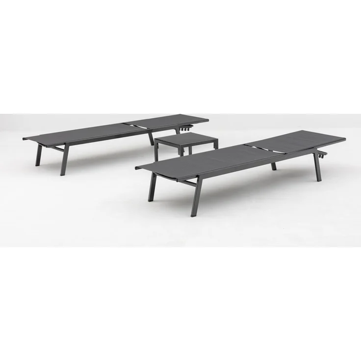 Gardissimo MADRID 2er-Set Liegen Sonnenliege Gartenliege mit Beistelltisch – Bild 10