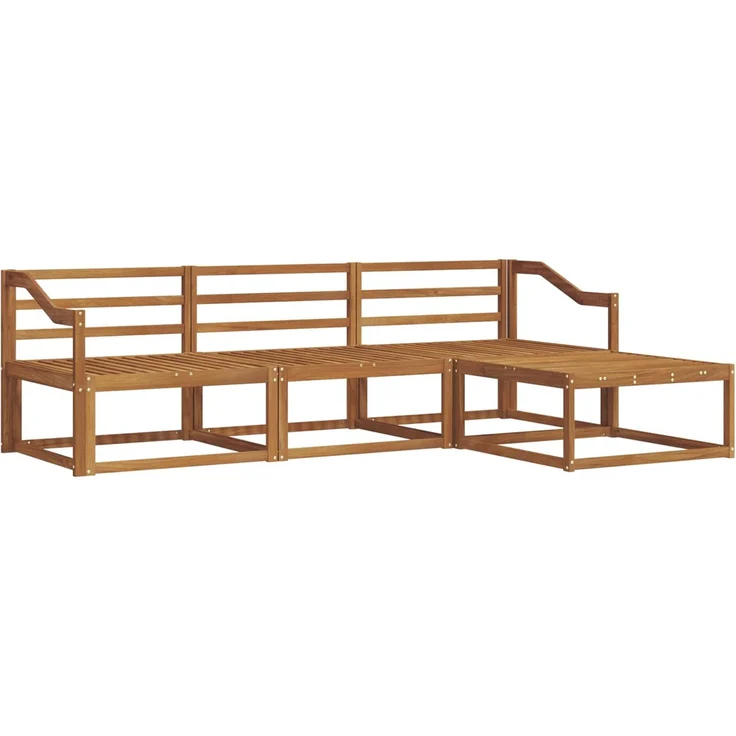 vidaXL Outdoor-Sofagarnitur 4 stk. 4-Sitzer Natur Massivholz Akazie 3367417 – Bild 2