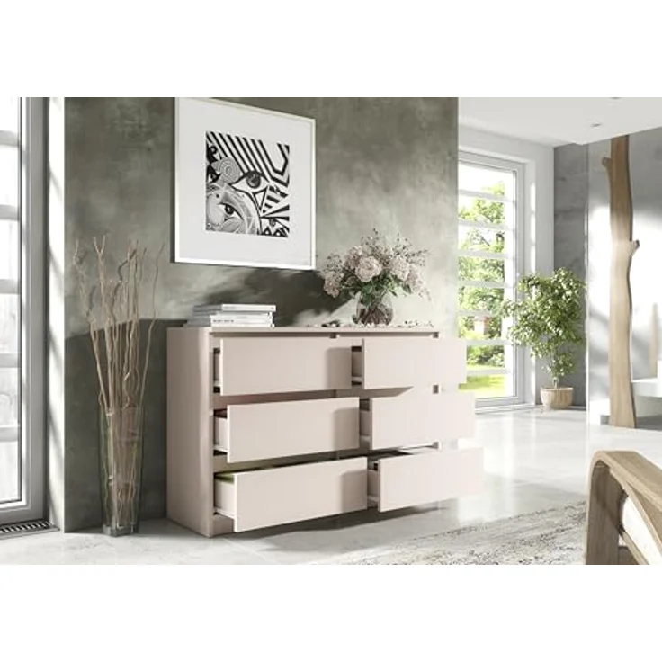 meble masztalerz Kommode Mit 6 Schubladen - 120 cm breit – modern, praktisch & geräumig – Bild 7